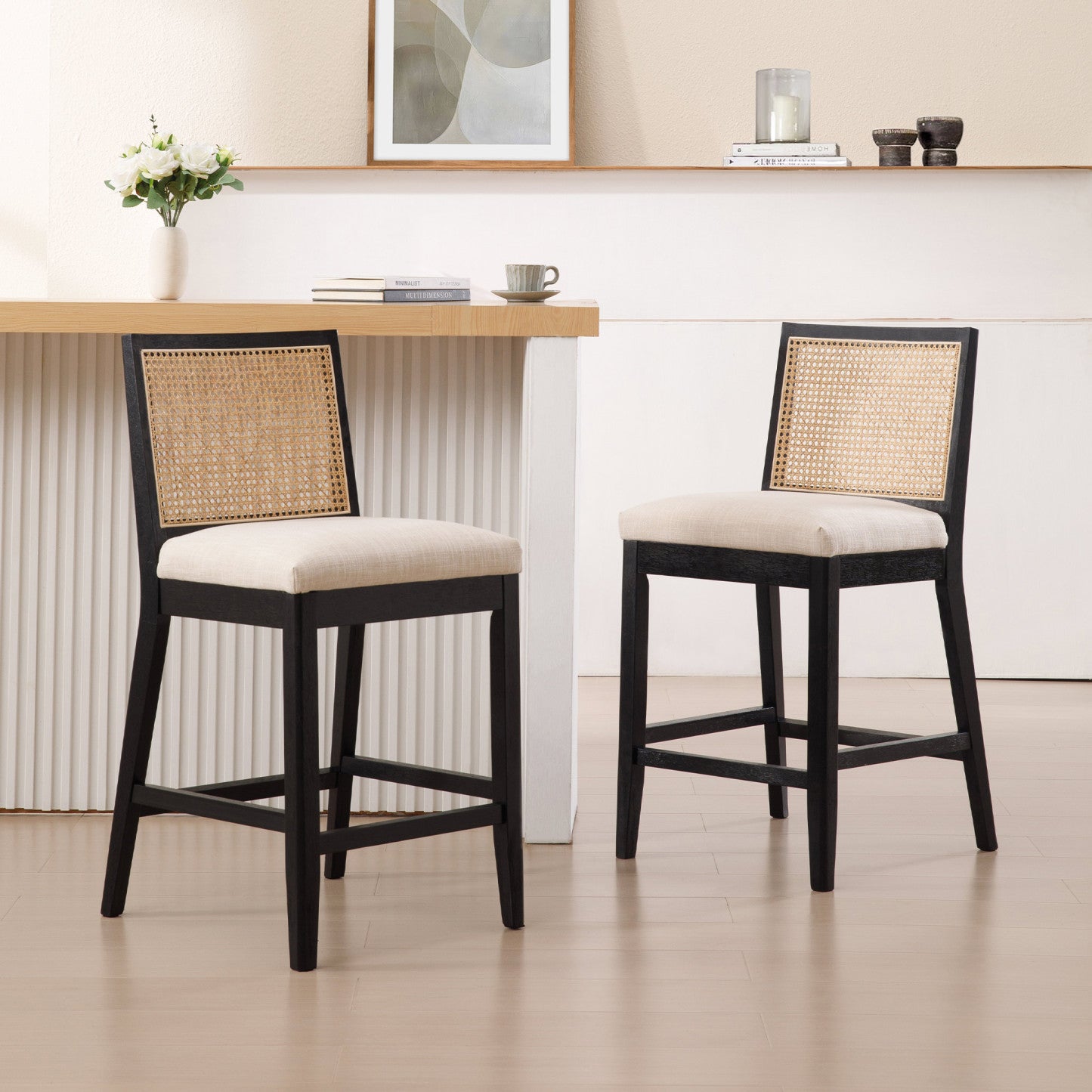 Weston Cane Bar Stools (set of 2)