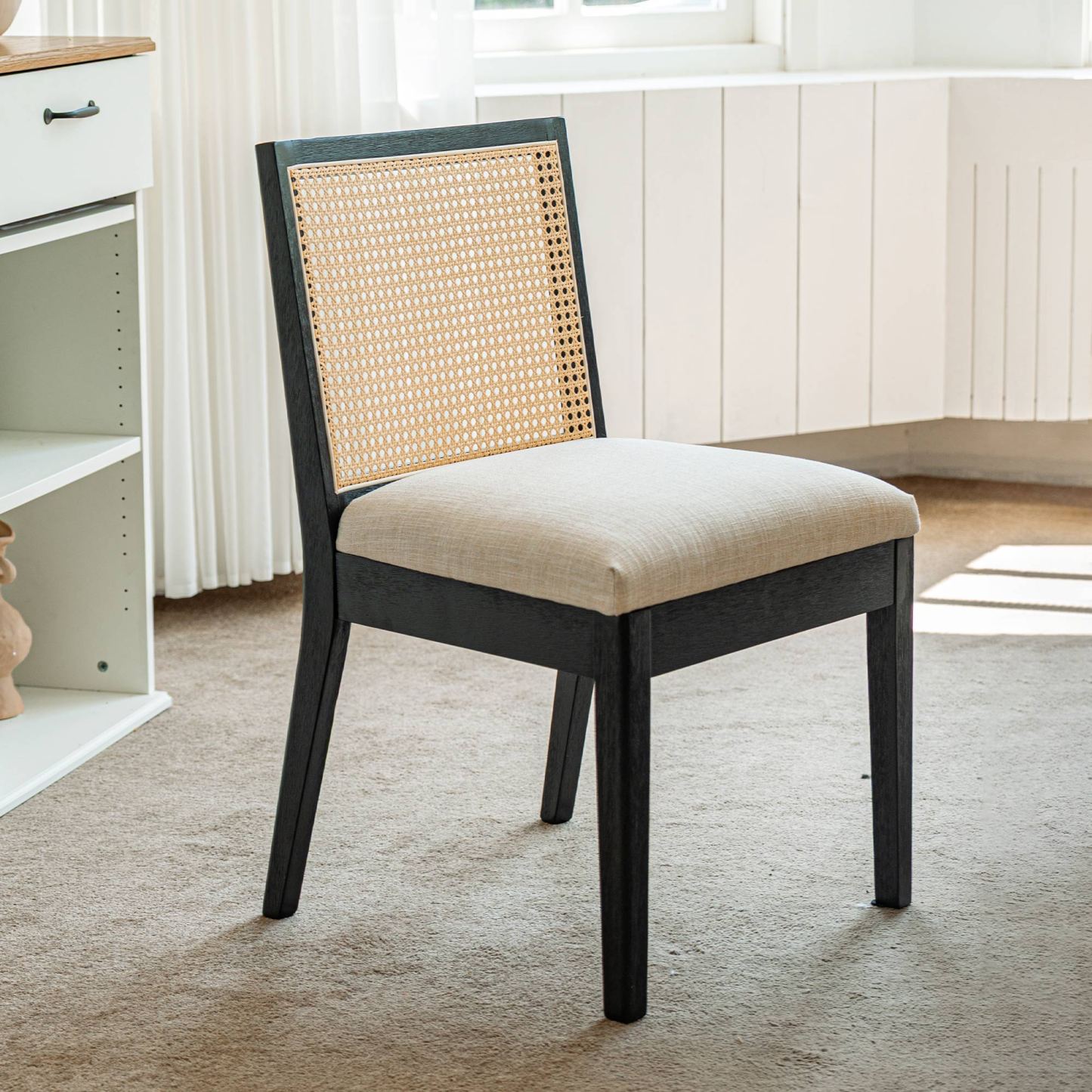 Weston Modern Cane Dining Chairs (set of 2)