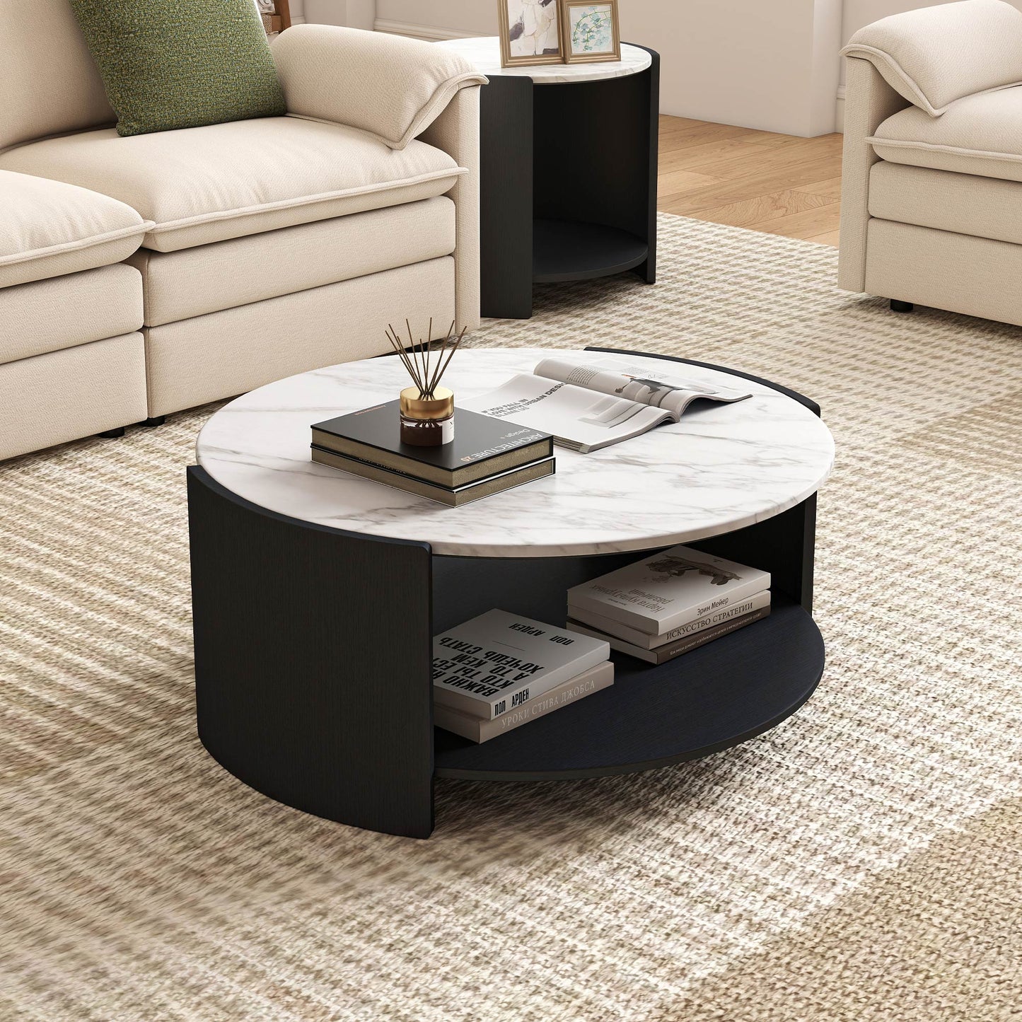 Gia Cultured Marble Coffee Table