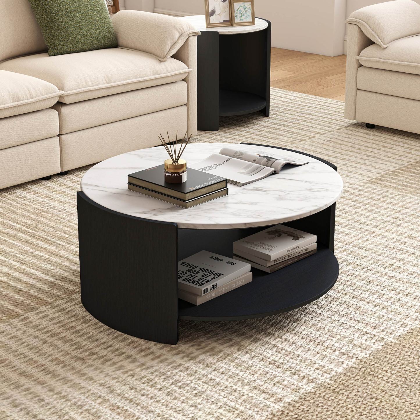 Gia Cultured Marble Coffee Table