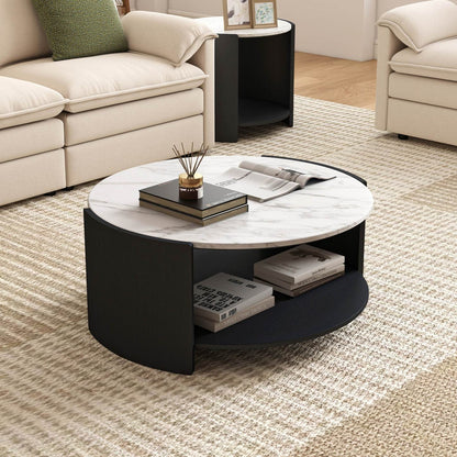 Gia Cultured Marble Coffee Table