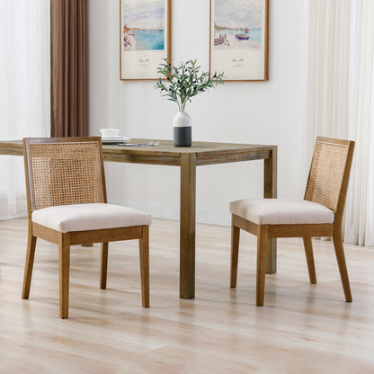 Weston Modern Cane Dining Chairs (set of 2)