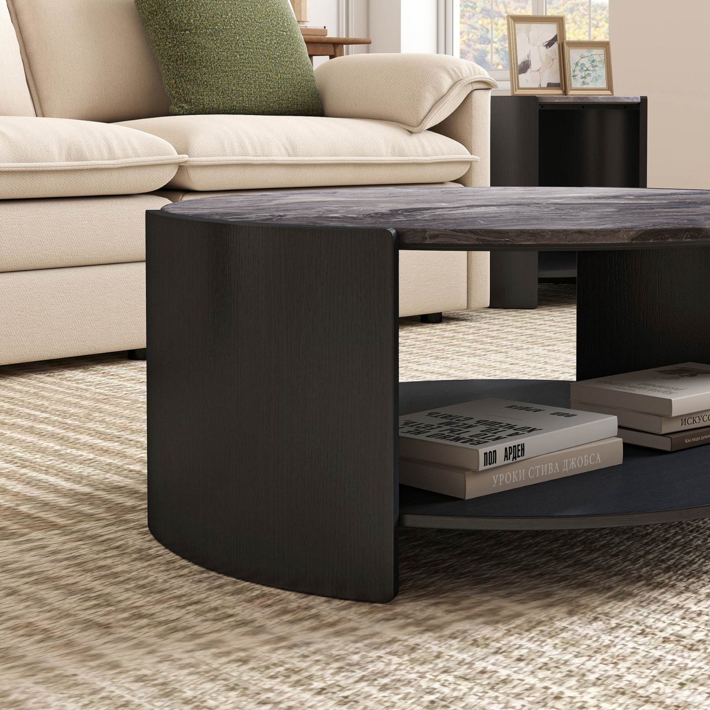 Gia Cultured Marble Coffee Table