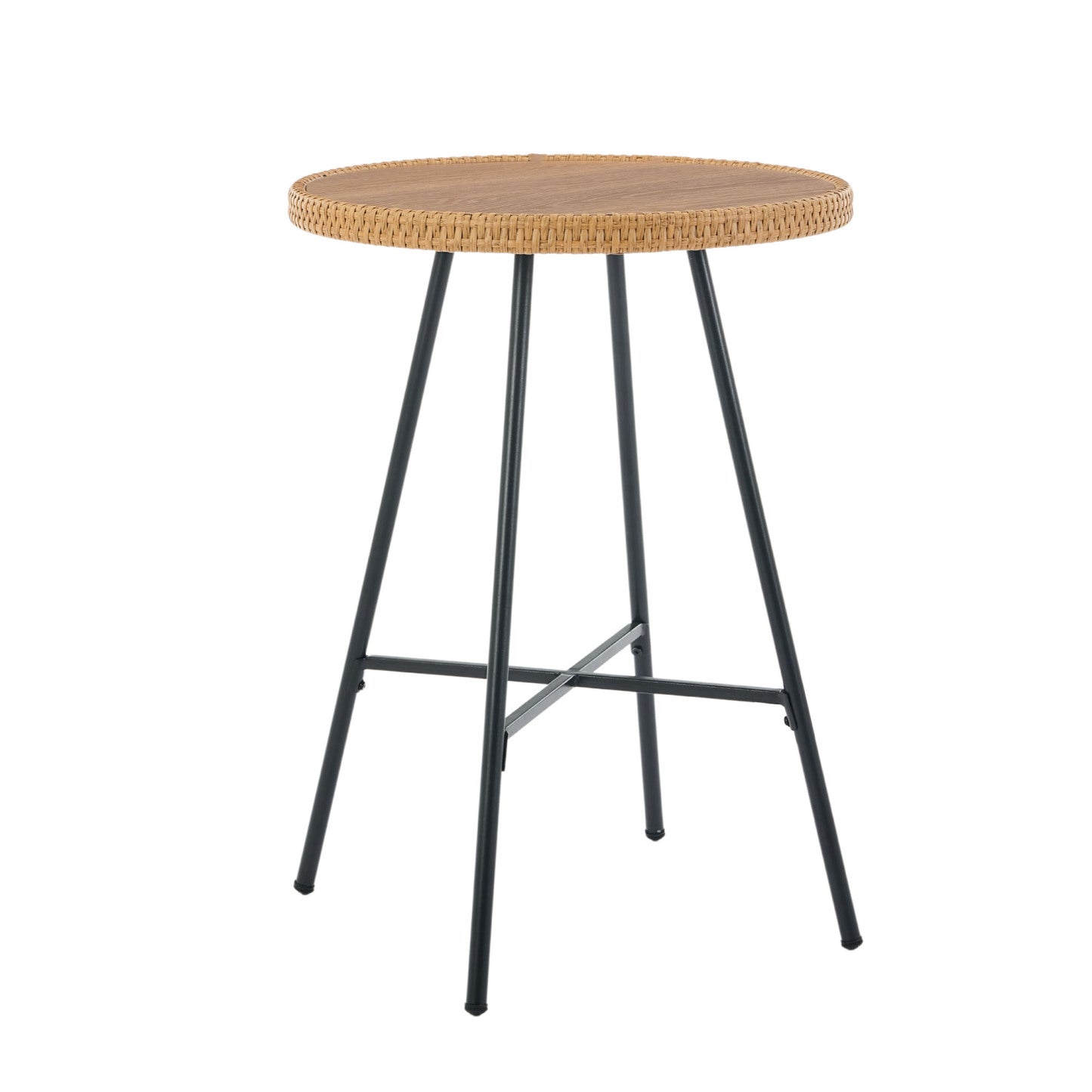 Neil Outdoor Cane Bar Stools Set