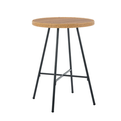 Neil Outdoor Cane Bar Stools Set