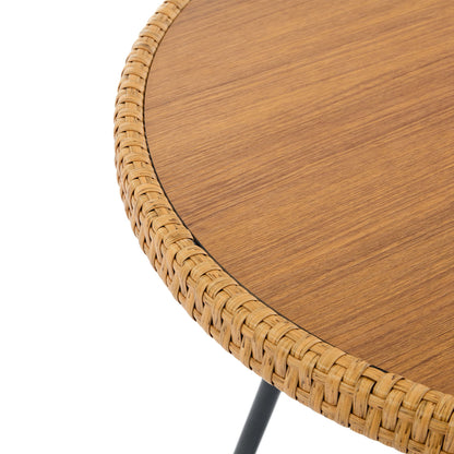 Neil Outdoor Cane Bar Stools Set