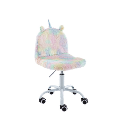 Unicorn Kids Desk Chair - White Plating