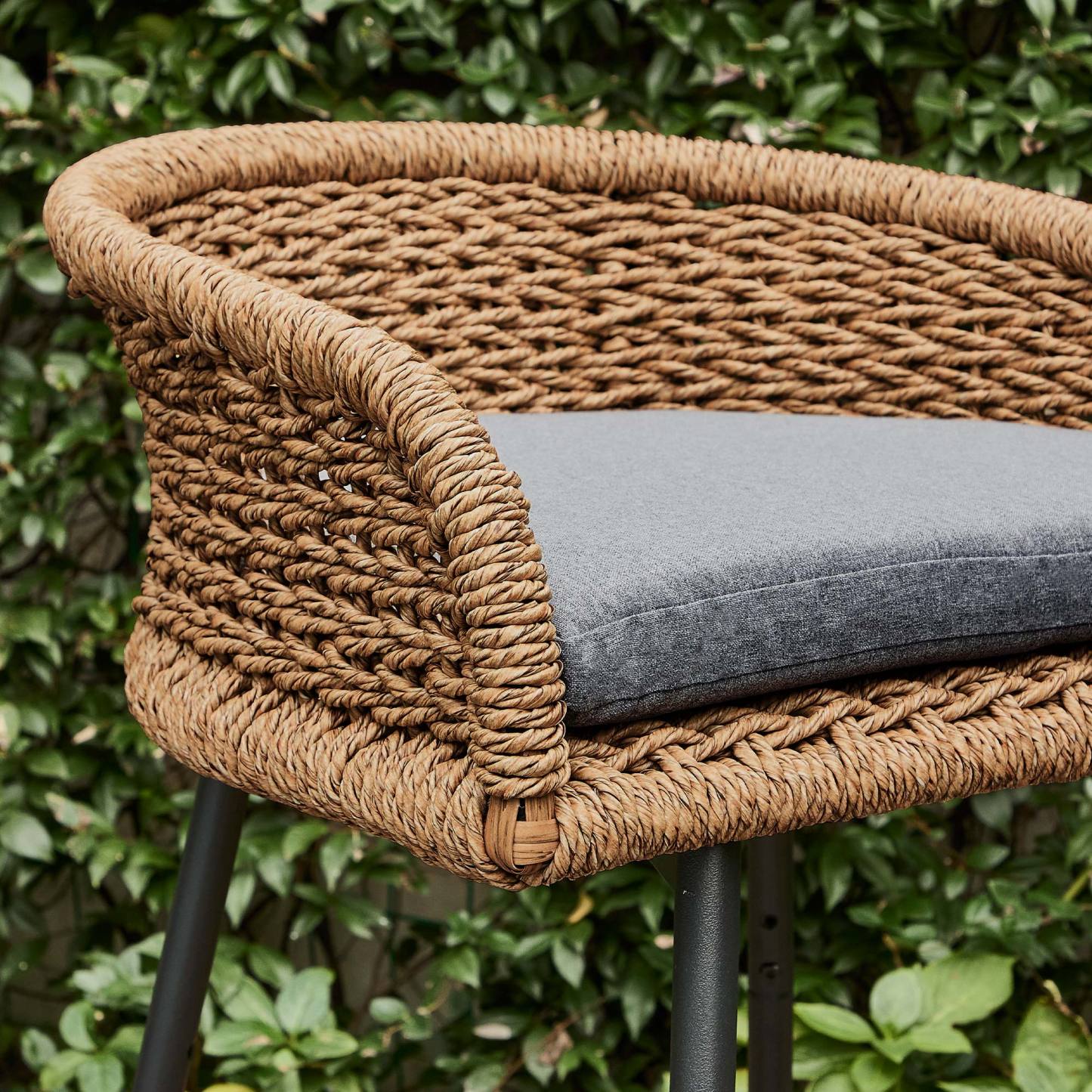 Neil Outdoor Cane Bar Stools Set