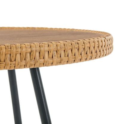 Neil Outdoor Cane Bar Stools Set