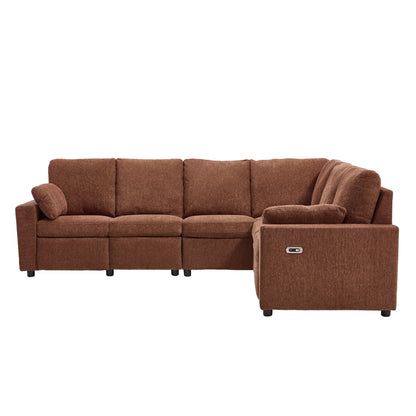 Levi Modern Reclining Sectional Sofa with Storage and Power Recliner