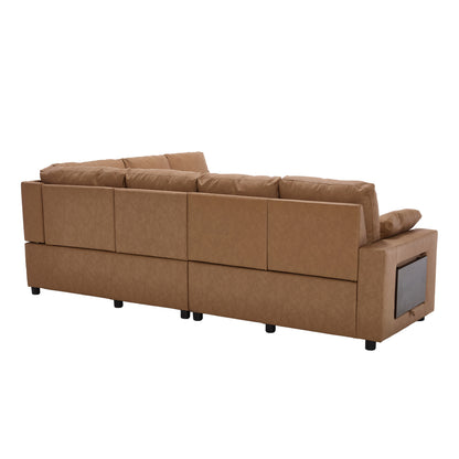 Levi Modern Reclining Sectional Sofa with Storage and Power Recliner