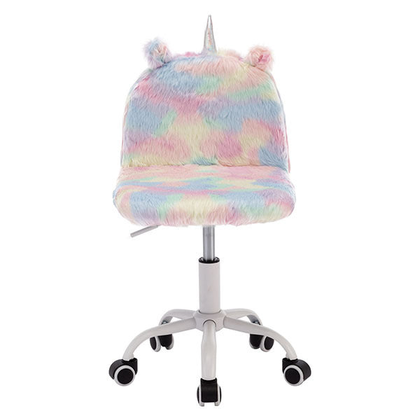 Unicorn Kids Desk Chair - White Plating