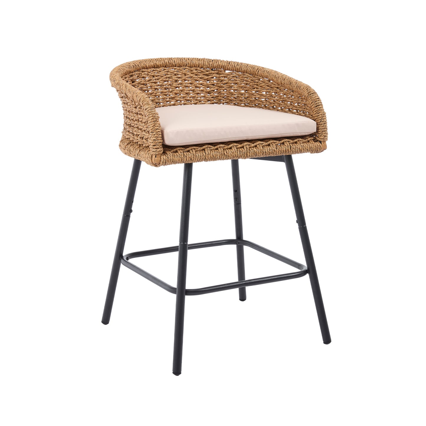 Neil Outdoor Cane Bar Stools Set