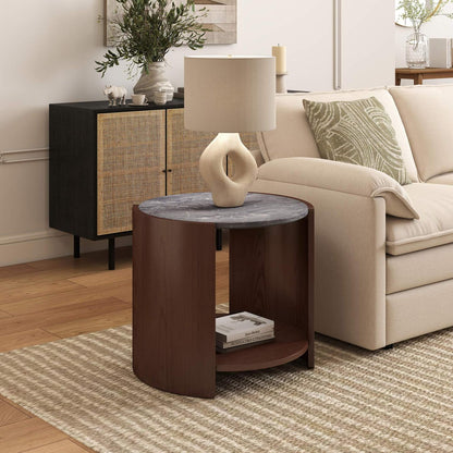 Gia Cultured Marble Side Table