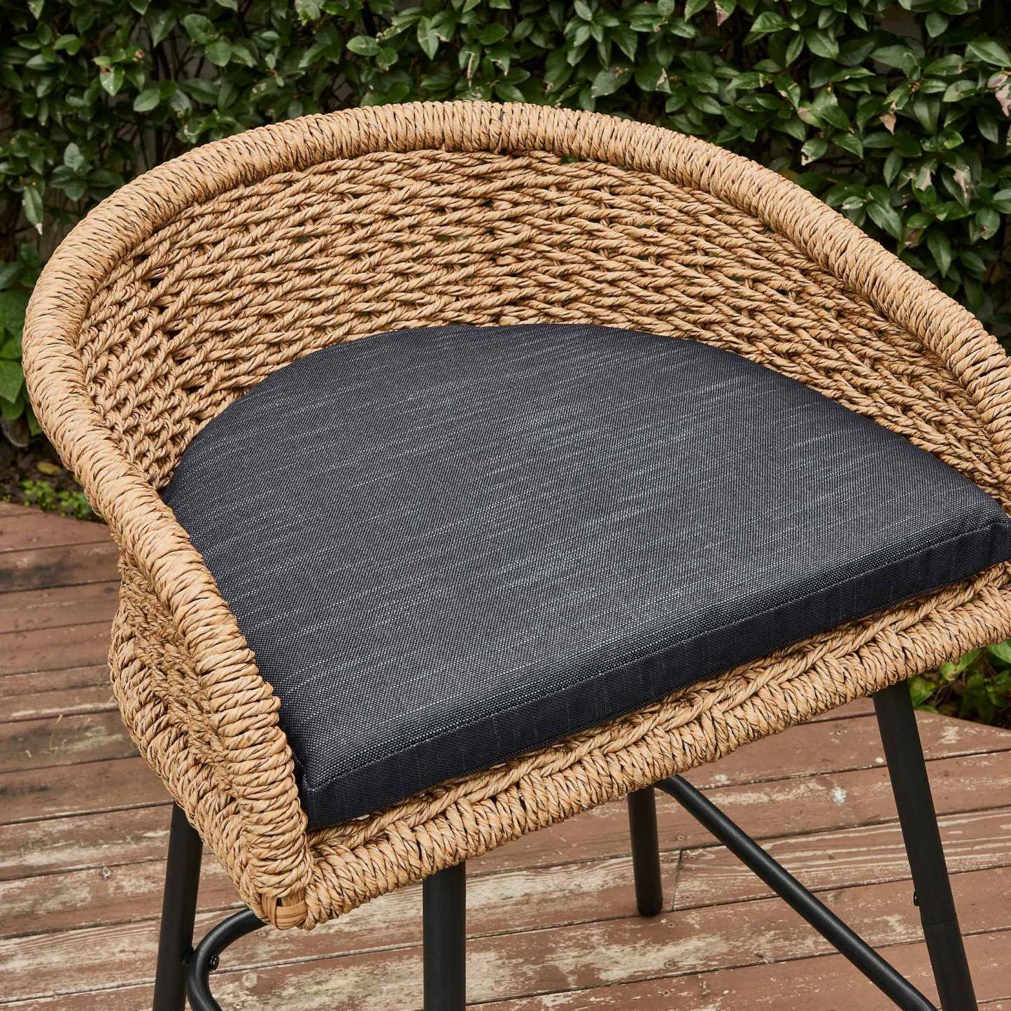 Neil Outdoor Cane Bar Stools Set