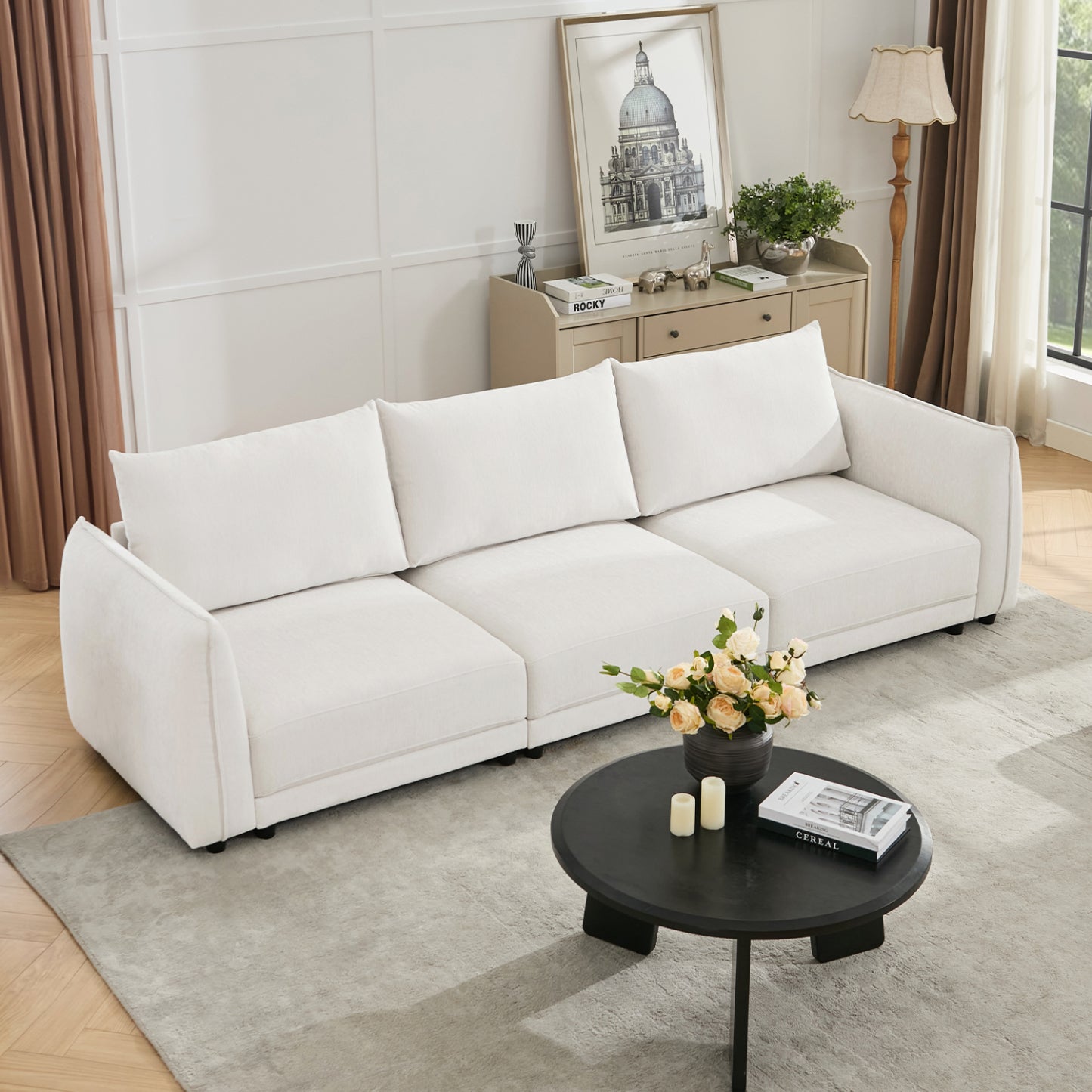 Leen Sectional Sofa - Modern White Sofa