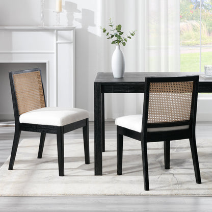 Weston Modern Cane Dining Chairs (set of 2)