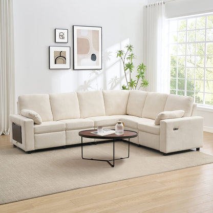 Levi Modern Reclining Sectional Sofa with Storage and Power Recliner