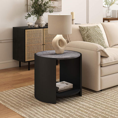 Gia Cultured Marble Side Table