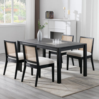 Weston Modern Cane Dining Chairs (set of 2)