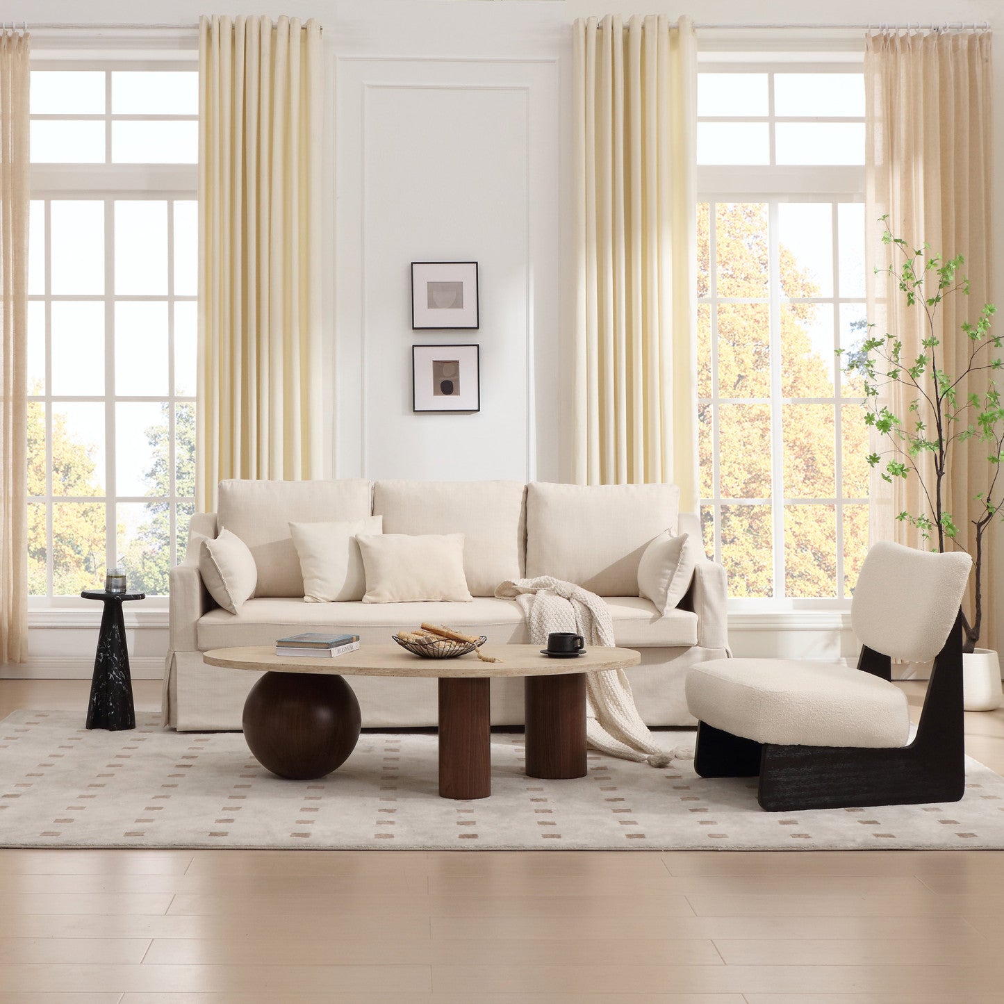 Lauren Cultured Marble Side Table