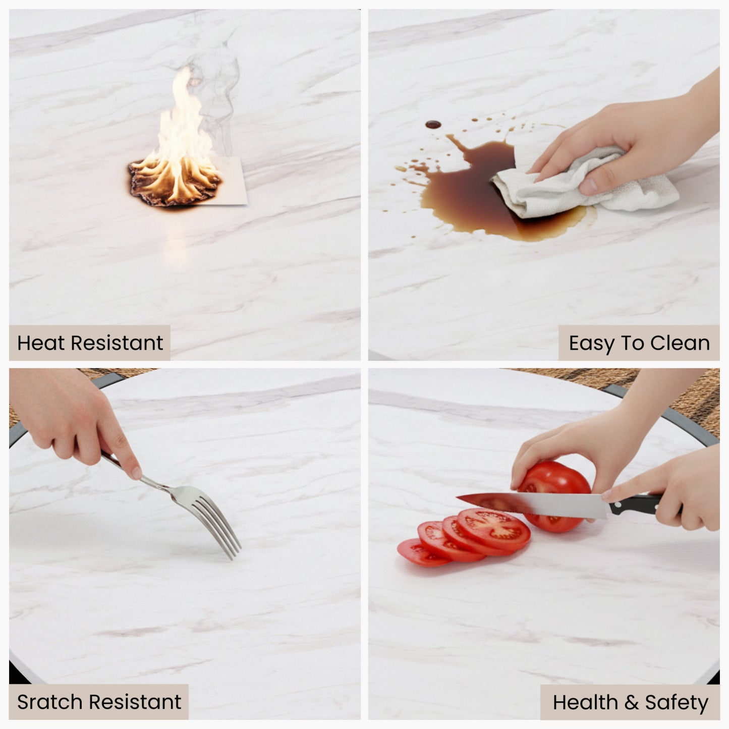 Gia Cultured Marble Side Table