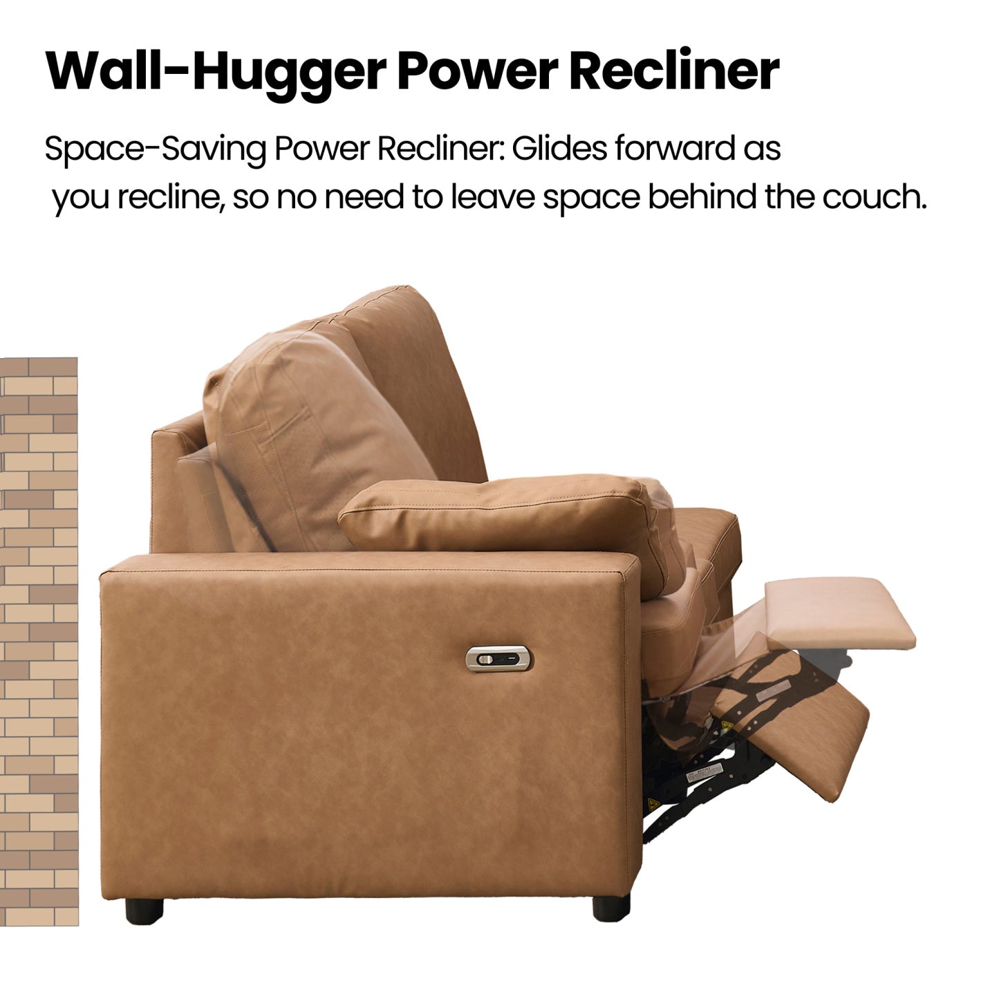 Levi Modern Reclining Sectional Sofa with Storage and Power Recliner