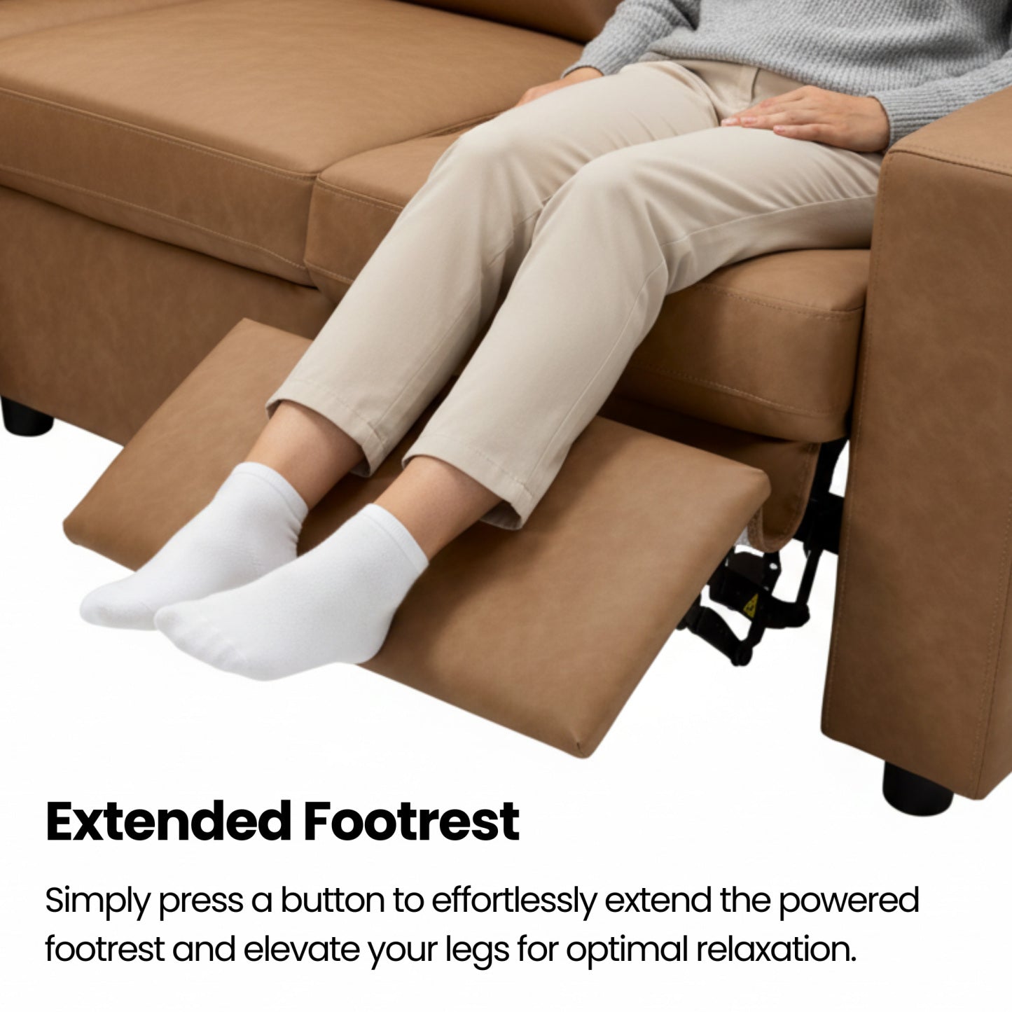 Levi Modern Reclining Sectional Sofa with Storage and Power Recliner