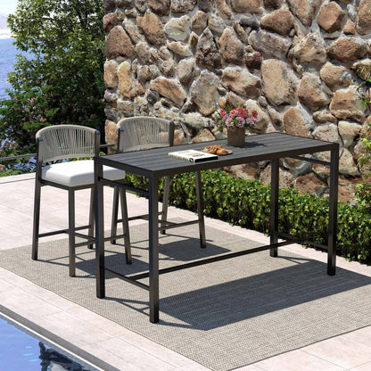 Lowel Outdoor Bar Table Set