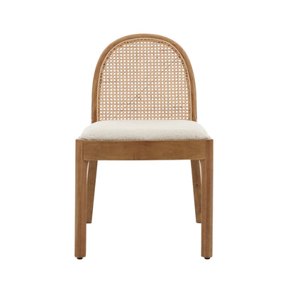 Salem Mid Century Modern Rattan Dining Chairs (set of 2)