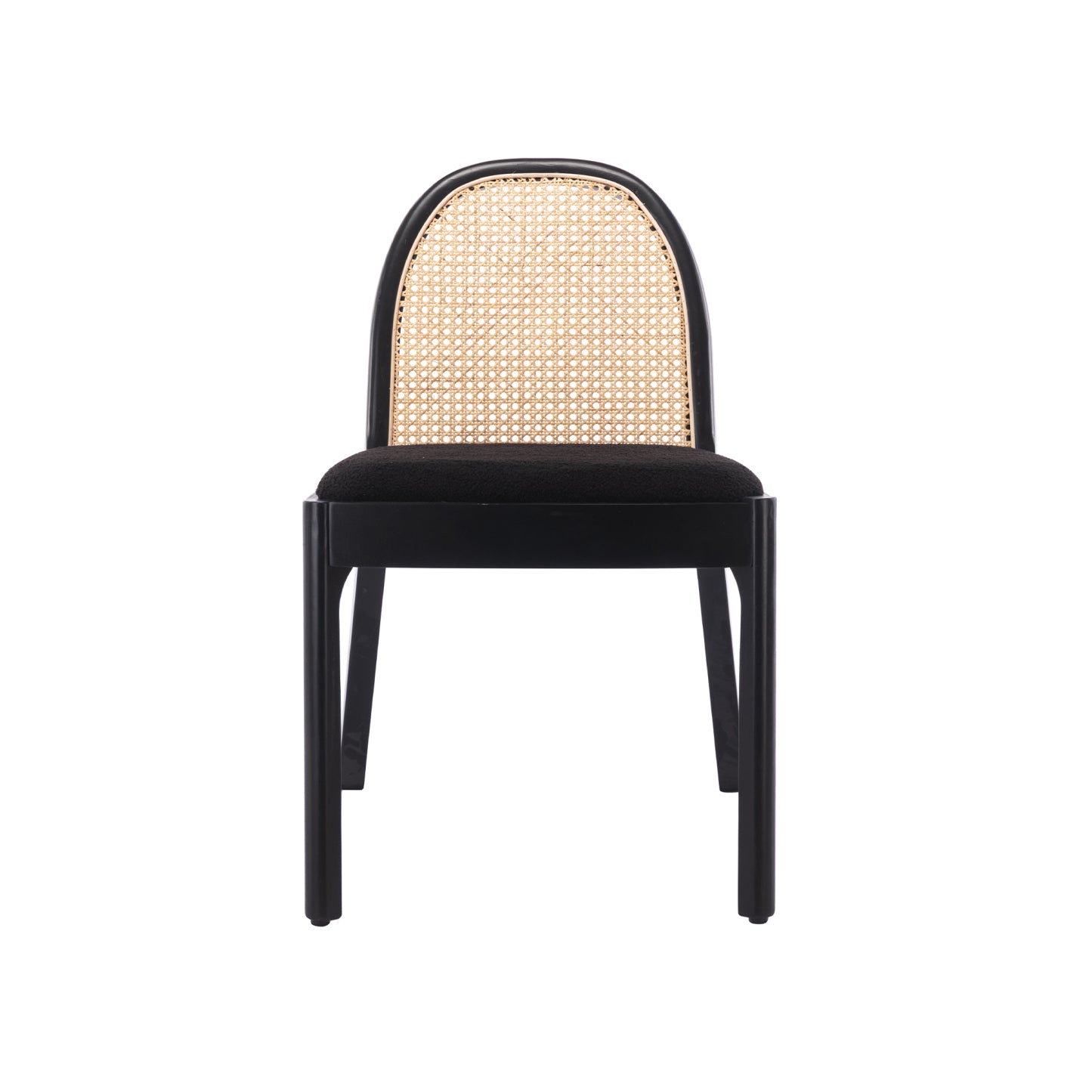 Salem Mid Century Modern Rattan Dining Chairs (set of 2)