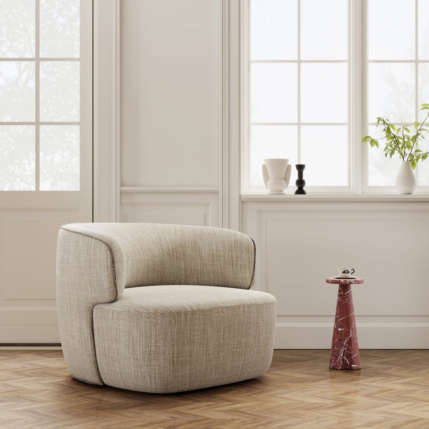 Lauren Cultured Marble Side Table