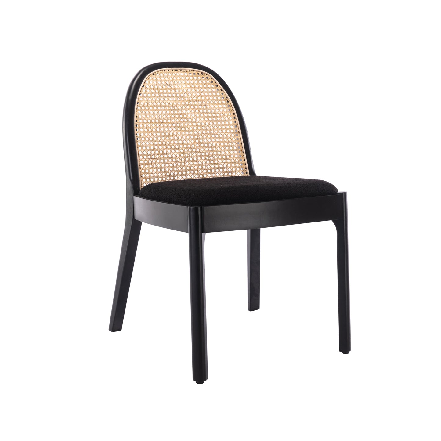 Salem Mid Century Modern Rattan Dining Chairs (set of 2)