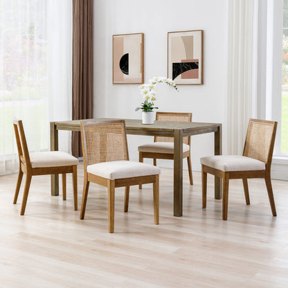 Weston Modern Cane Dining Chairs (set of 2)