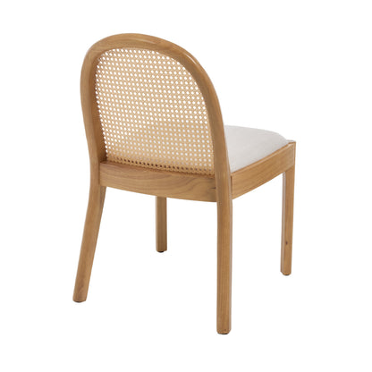 Salem Mid Century Modern Rattan Dining Chairs (set of 2)