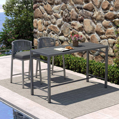 Lowel Outdoor Bar Table Set