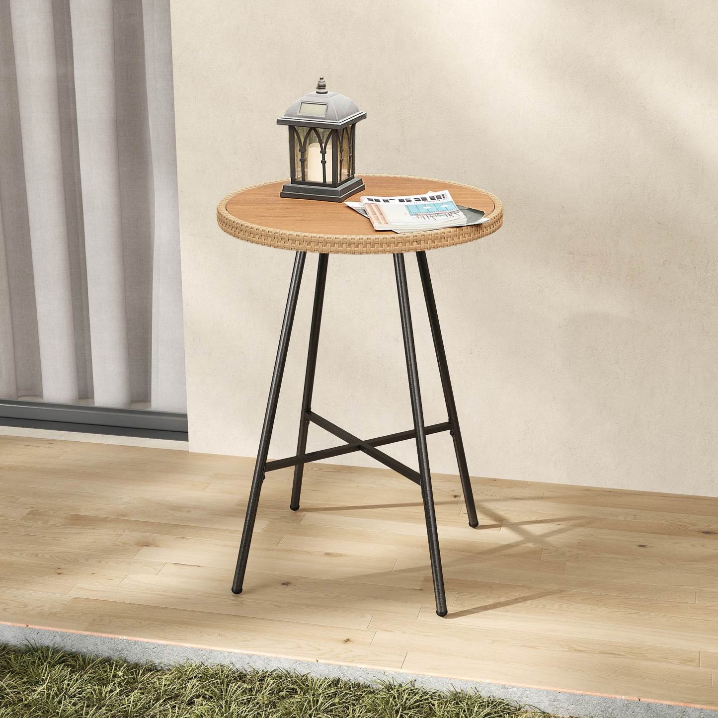 Neil Outdoor Cane Bar Stools Set