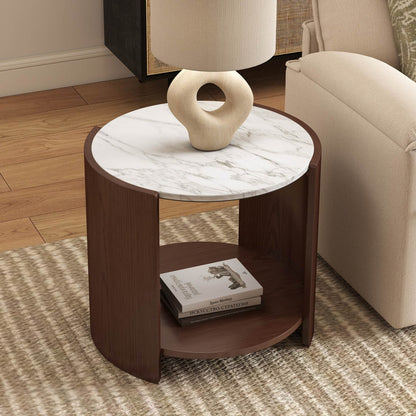 Gia Cultured Marble Side Table