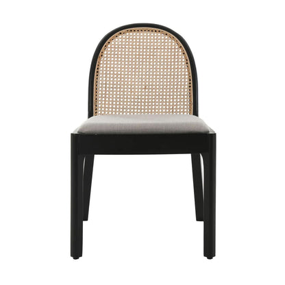 Salem Mid Century Modern Rattan Dining Chairs (set of 2)